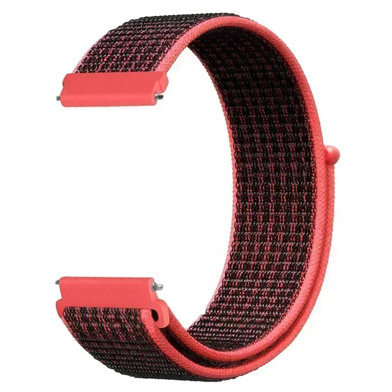 Polar Woven Nylon Hook-and-Loop Band – Red / Black