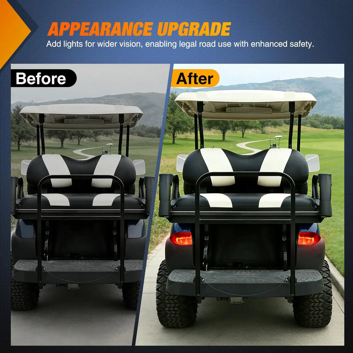 LED Taillights for Club Car Precedent & Tempo, Pair
