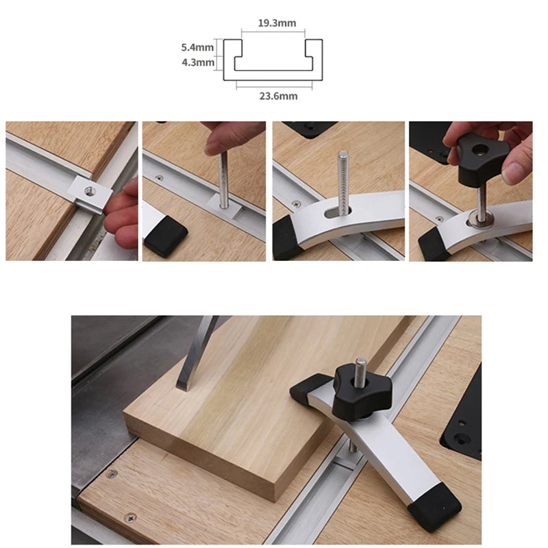 How to install the T-track hold-down clamp