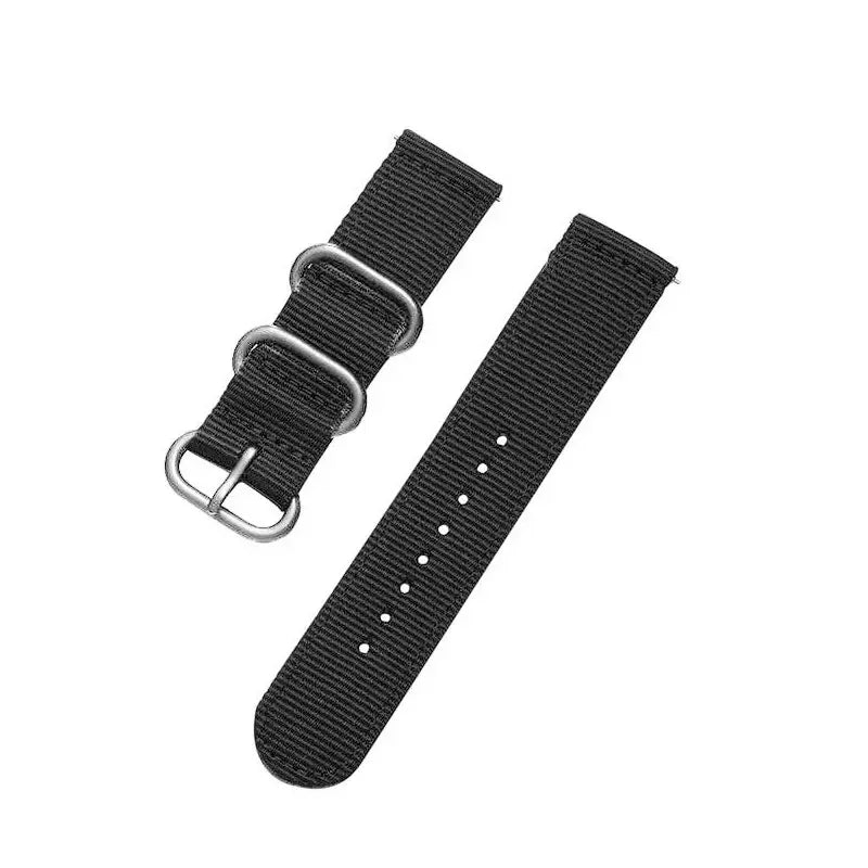 COROS Nylon Band with Metal Keepers – Black / Silver Hardware