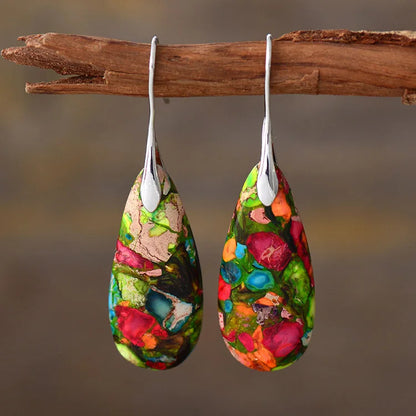 Imperial Jasper Teardrop Earrings