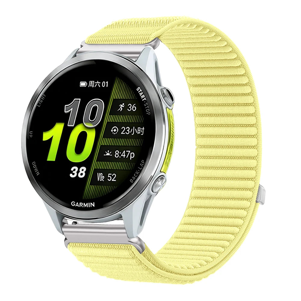 Motorola Moto Ribbed Nylon Sport Loop Watch Band — Pale Yellow