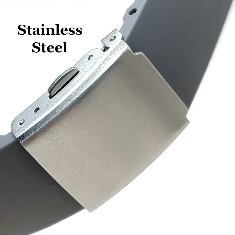 Metal clasp on silicone watch strap for compatible Huawei watches