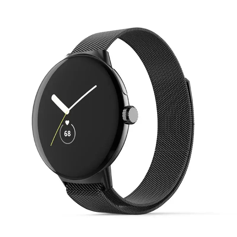 Milanese Mesh Google Pixel Watch Band - Magnetic Loop in Black