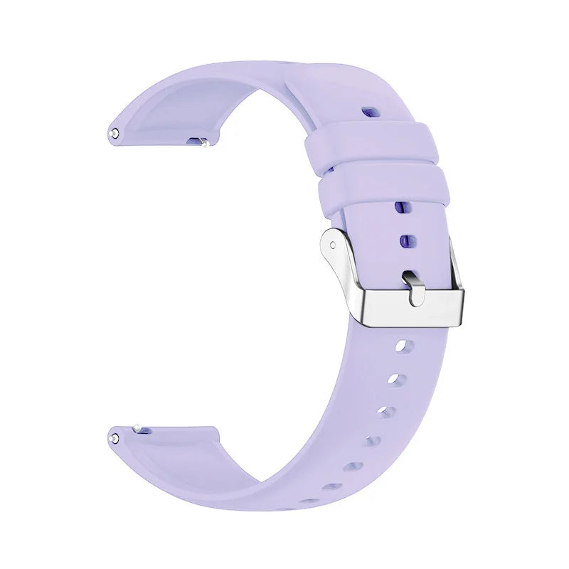 COROS Smooth Silicone Watch Band with Pin Buckle - Lavender - Silver Buckle