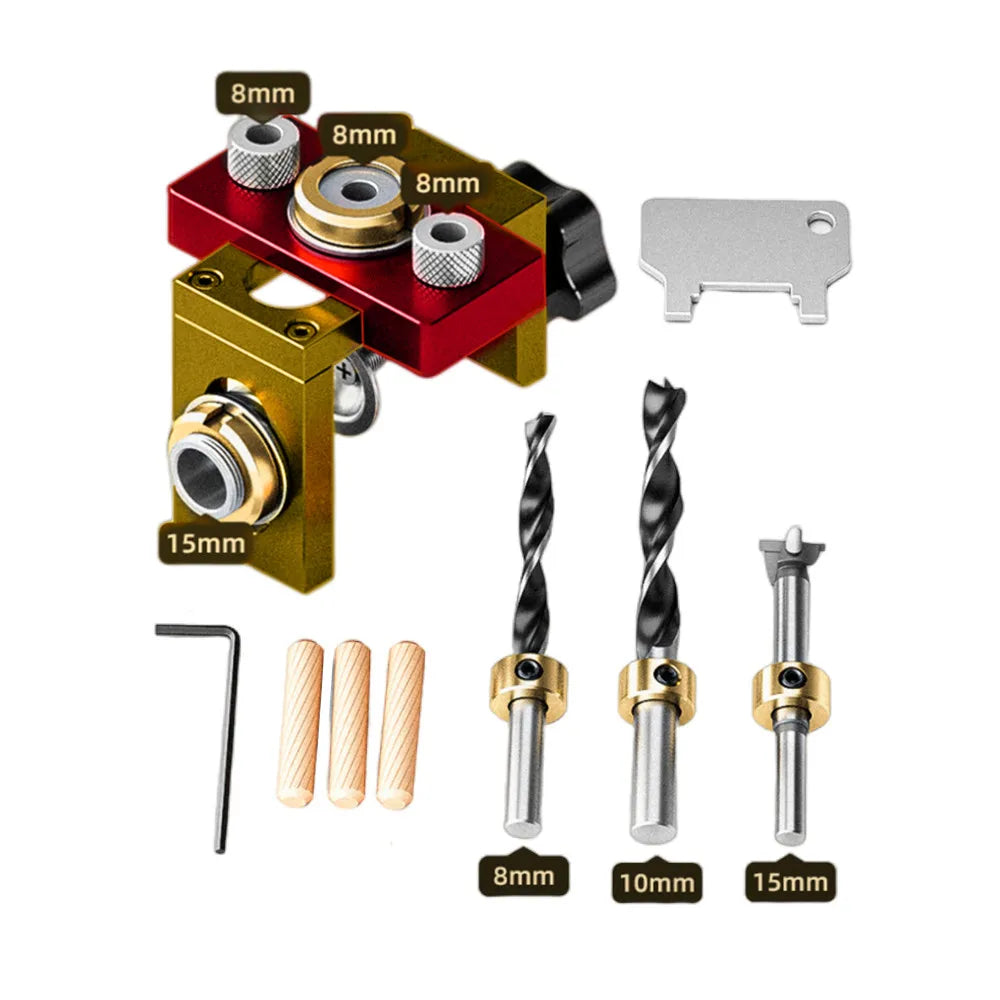 3-in-1 Doweling Jig Kit for Dowels & Cam Lock Fittings