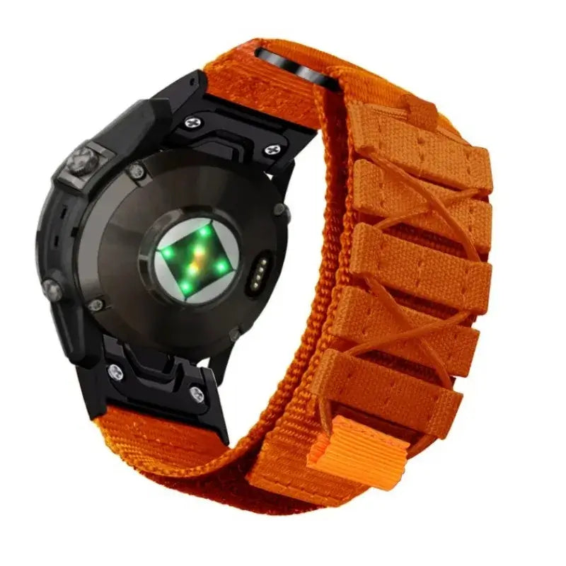 Garmin QuickFit Nylon Band with Crisscross Detail in Orange