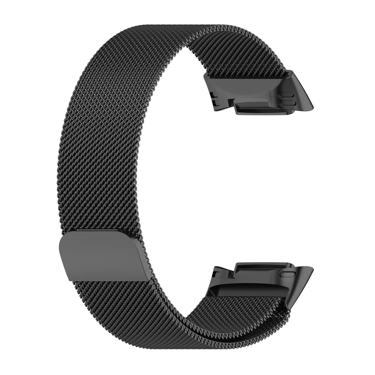 Fitbit Charge 5 & 6 Magnetic Milanese Mesh Band in Black