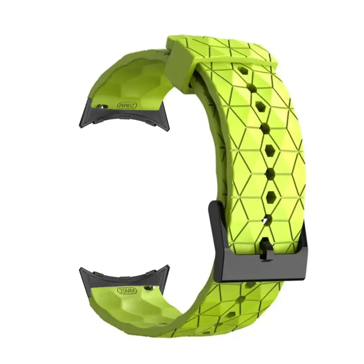 Geometric Silicone Google Pixel Watch Band in Lime Green