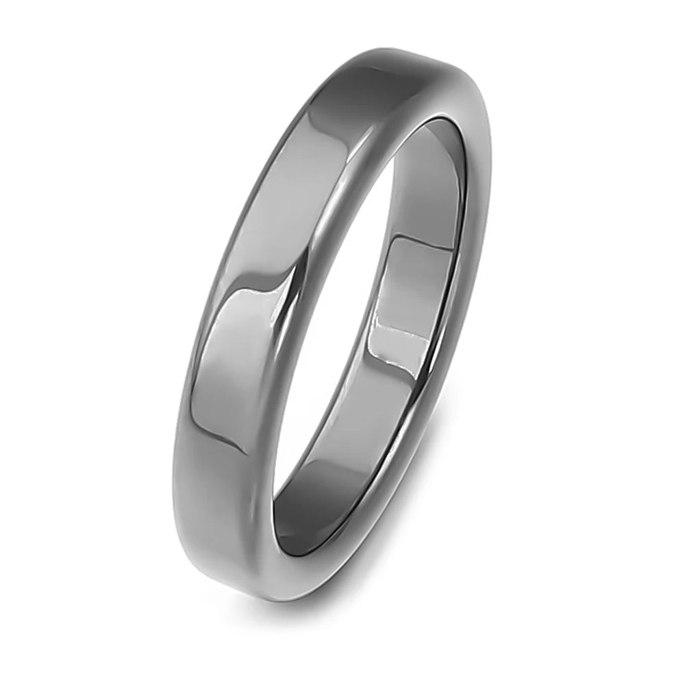 Simulated Hematite Stacking Band Rings, Set of 6
