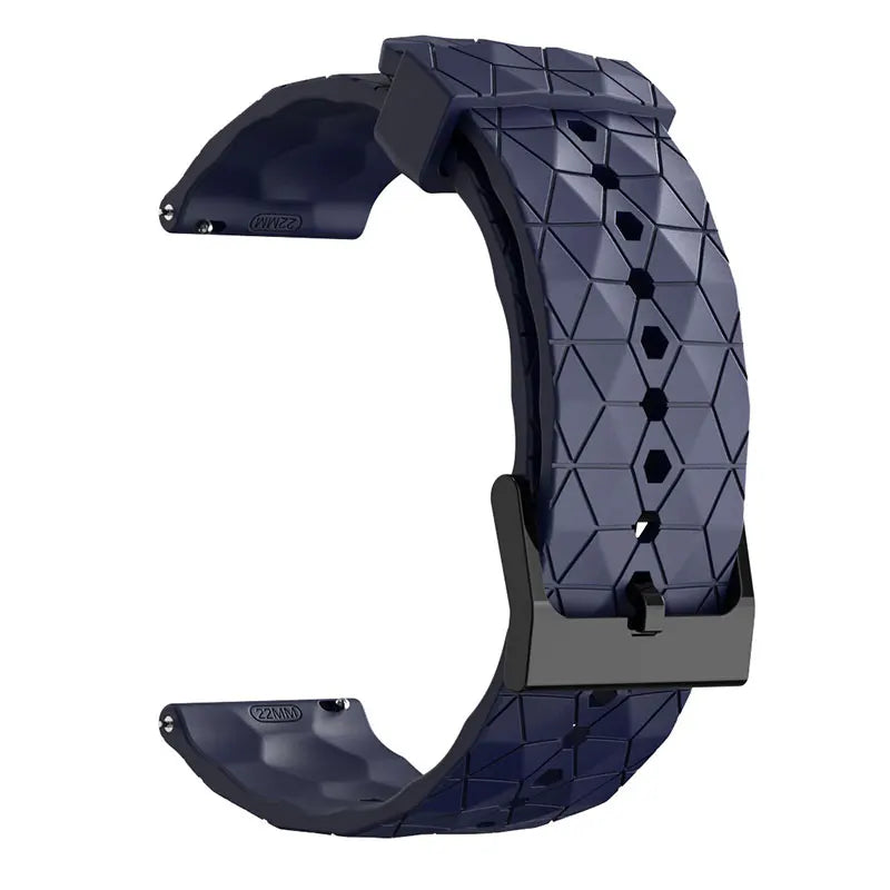 Polar Geometric Silicone Band with Black Buckle – Navy Blue