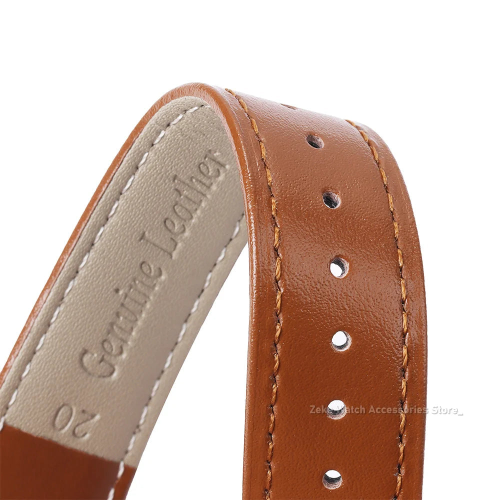 Slim Calfskin Band — stitched edge close-up