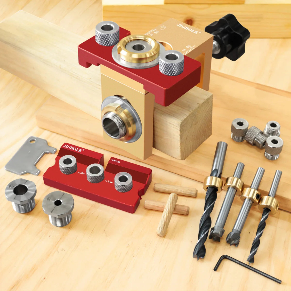 3-in-1 Doweling Jig Kit for Dowels & Cam Lock Fittings
