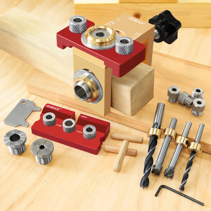 3-in-1 Doweling Jig Kit for Dowels & Cam Lock Fittings