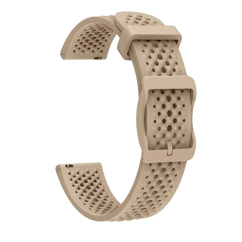 Garmin Lily 2 Perforated Silicone Band in Milk Tea