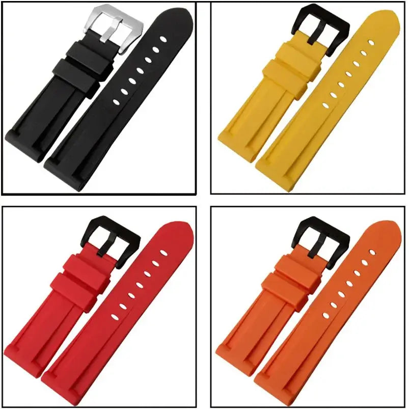 Silicone band colors and buckle finishes
