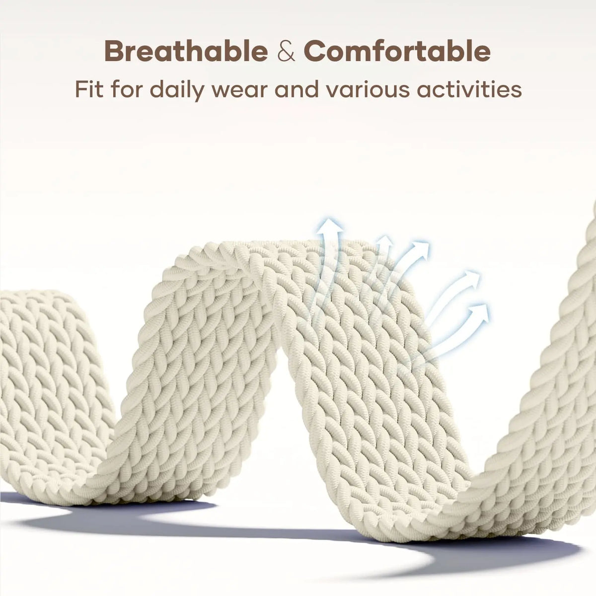 COROS Braided Nylon Watch Band with Parachute Clasp - Braided fabric close-up
