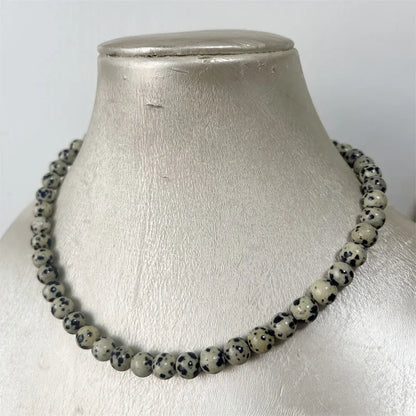 Dalmatian Jasper Bead Necklace