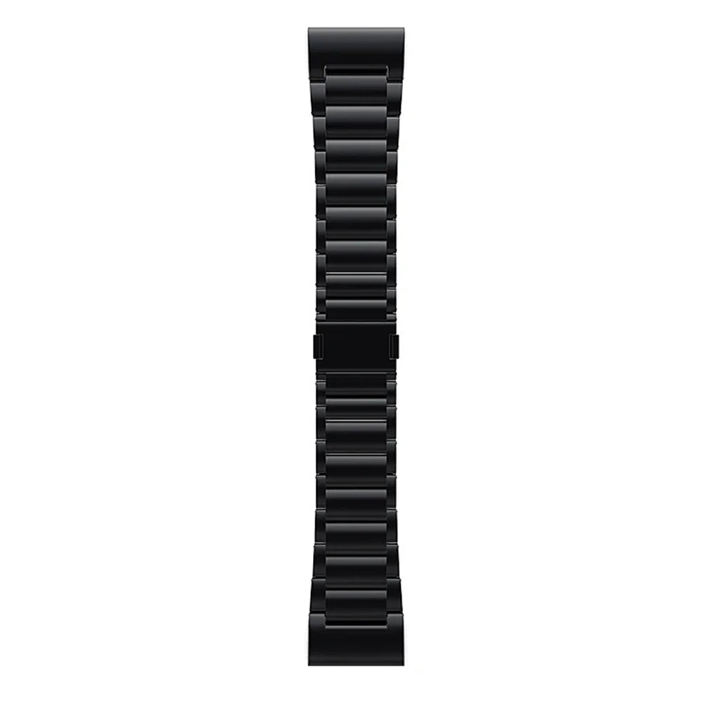 Garmin titanium replacement band in sleek black design, offering durability and style for your smartwatch.