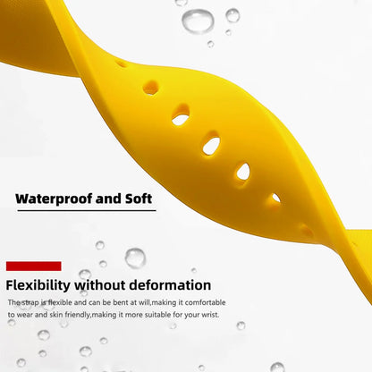 Curved-End Silicone Band — bent to show flexibility