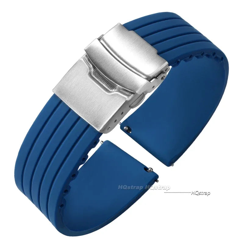 Silicone Folding Clasp Band for Polar – Navy Blue