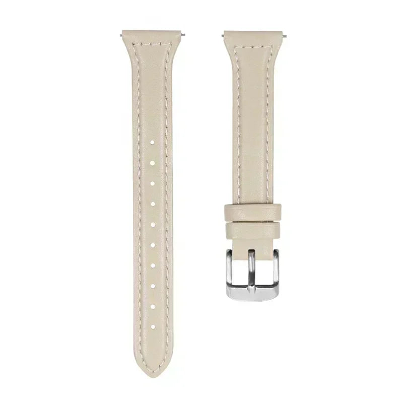 Motorola Moto Slim Leather Band with Stitched Edges — Beige