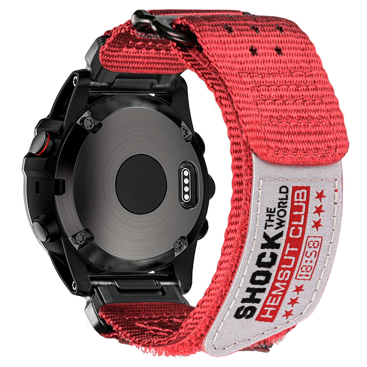 Garmin 26mm Nylon Band with Graphic Patch in Red / Gray