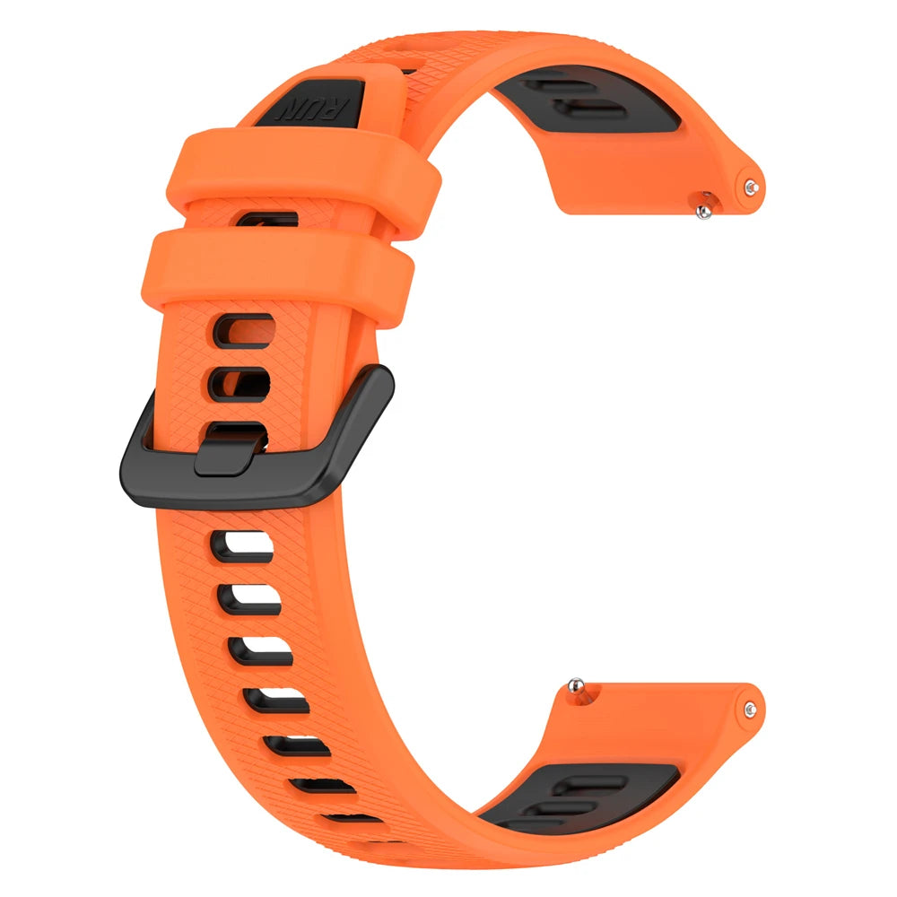Motorola Moto Textured Silicone Sport Band in Solid and Two-Tone Colors — Orange / Black