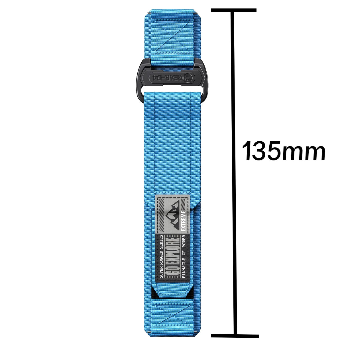 Motorola Moto Nylon Sport Loop with GO EXPLORE Patch – supplier strap length diagram