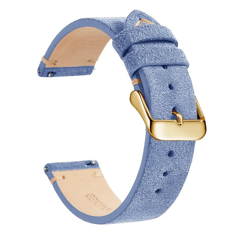 OnePlus Leather Quick Release Watch Band Strap for Smartwatch in soft elastic parachute fabric, blue color.