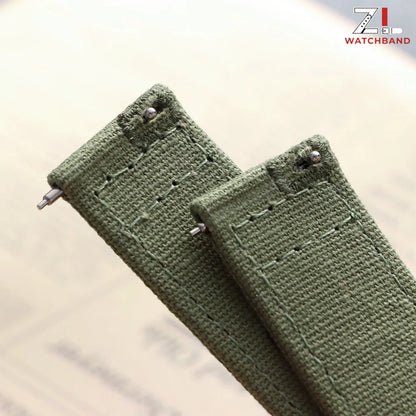 Stitched Canvas Nylon Band — stitching close-up
