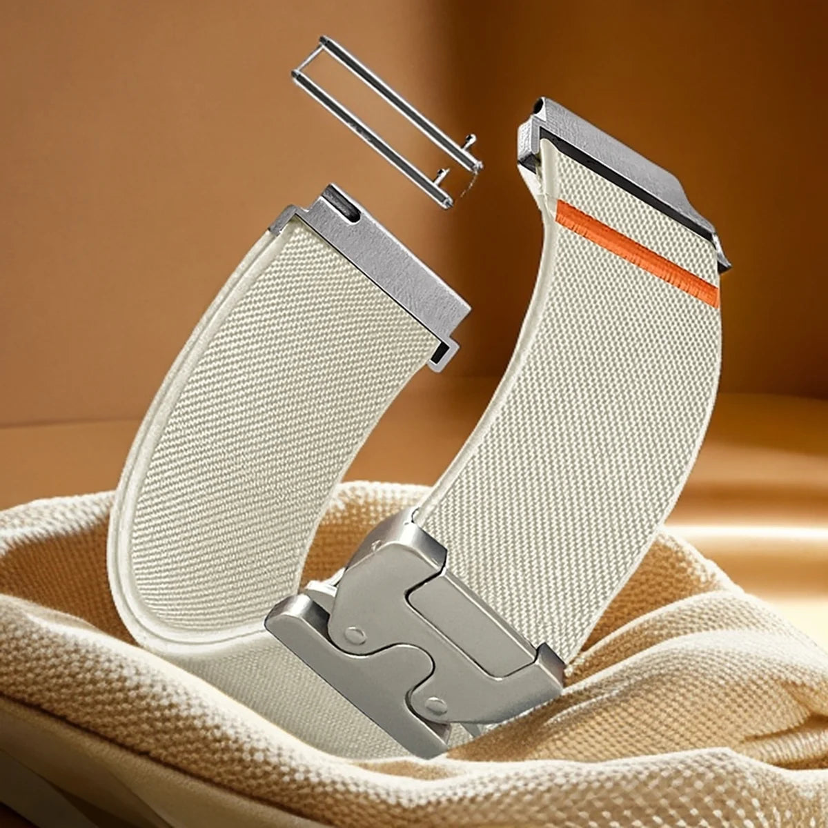 COROS Elastic Nylon Watch Band with Metal Clasp - Starlight