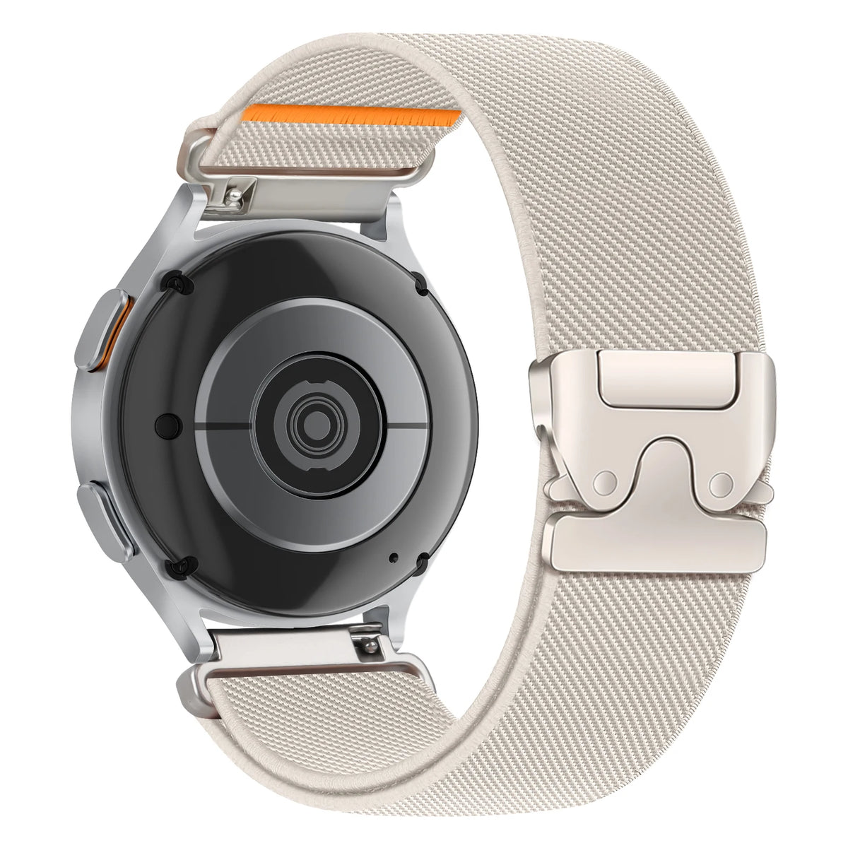 Motorola Moto Nylon Band with Metal Clasp and Orange Accent — Starlight