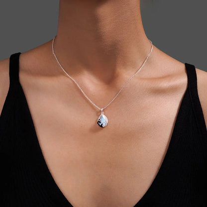 Ocean Moonstone Pendant Necklace, 925 Sterling Silver, photo 2