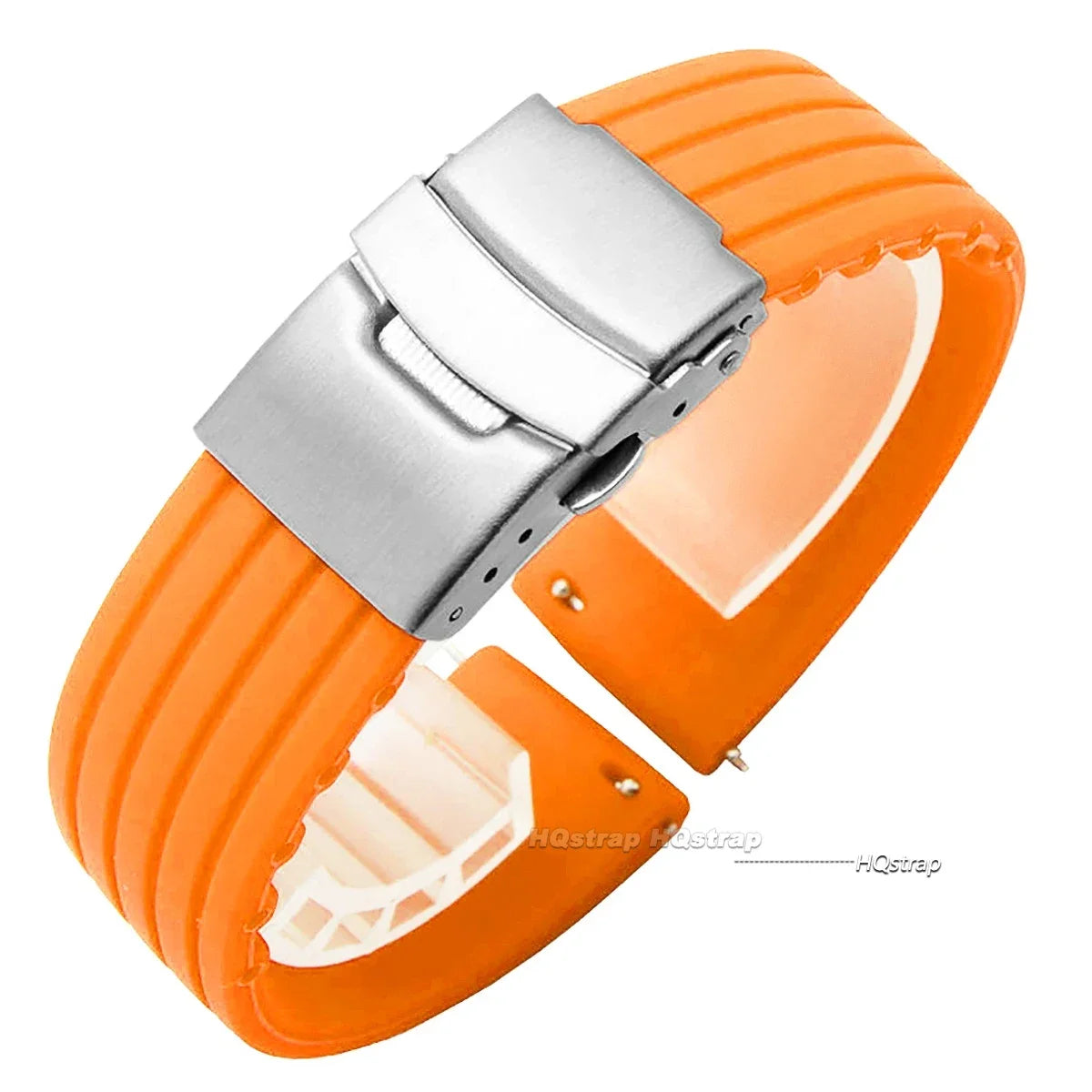 Silicone Folding Clasp Band for Polar – Orange