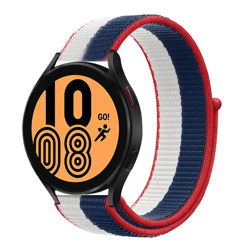 COROS Nylon Sport Loop Watch Band in Solid & Mixed Colors - White / Blue