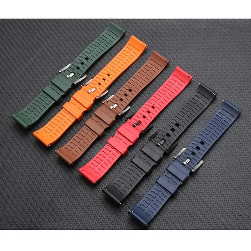 Silicone strap undersides showing molded texture