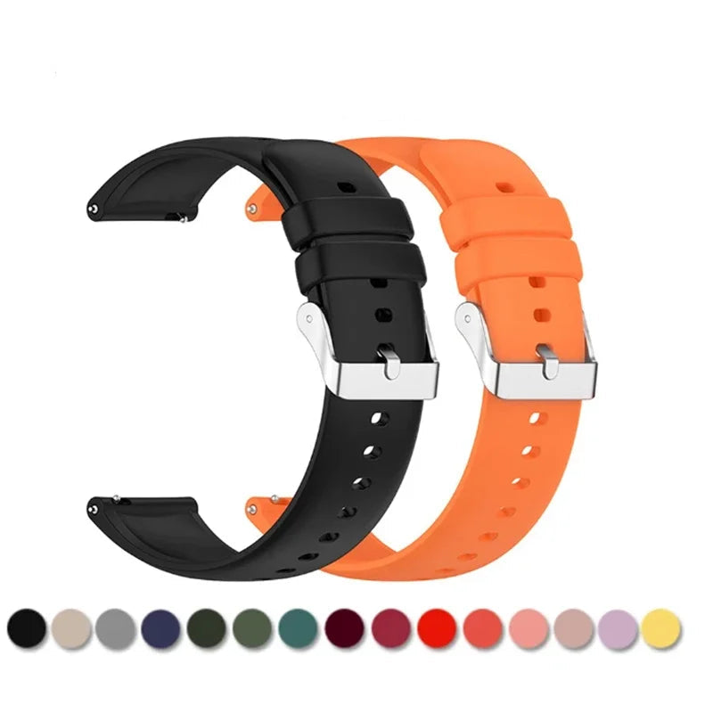 COROS Smooth Silicone Watch Band with Pin Buckle - Smooth silicone bands with color swatches