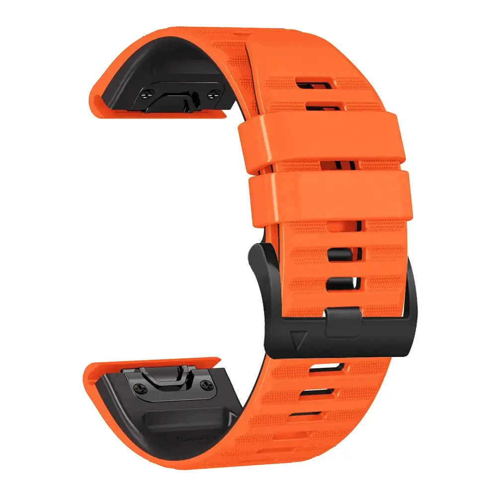 Garmin QuickFit Silicone Band - Camo and Two-Tone in Orange / Black