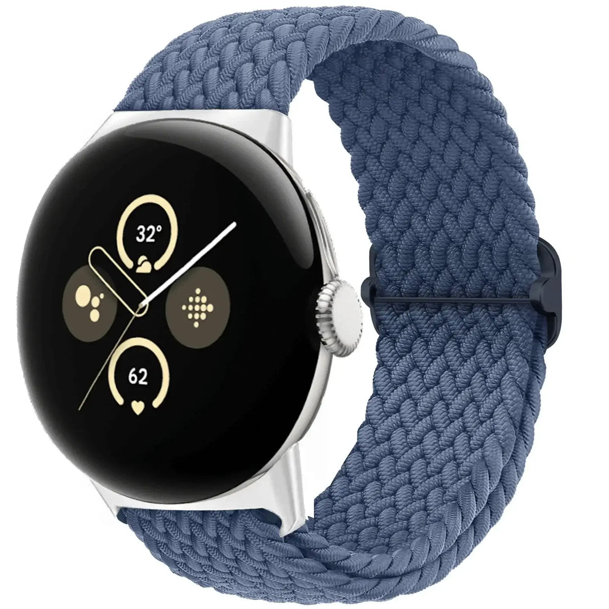 Braided Nylon Google Pixel Watch Loop with Slider in Slate Blue