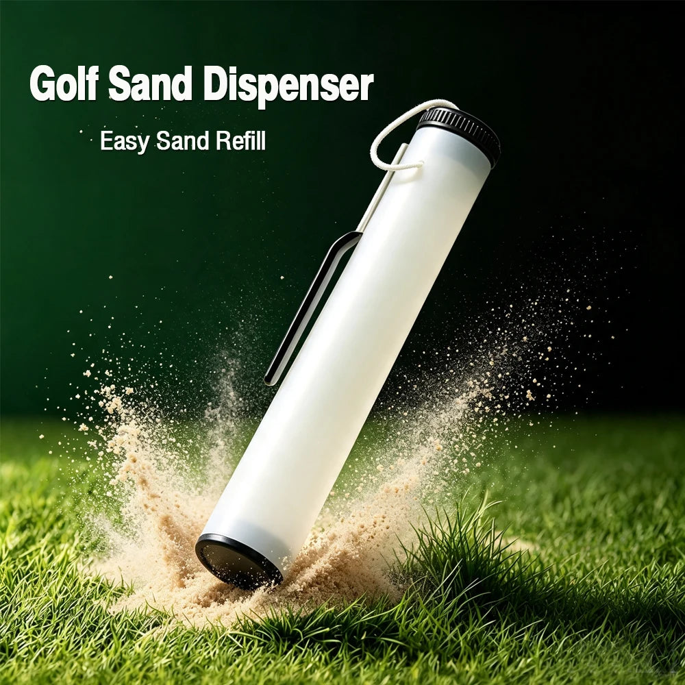 Clip-On Golf Sand Bottle with Leak-Proof Lid, 12.8 in