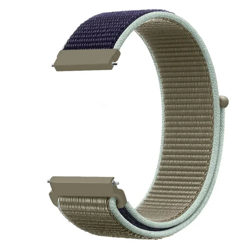 COROS Adjustable Nylon Loop Watch Band in Colors & Camo - Navy / Taupe