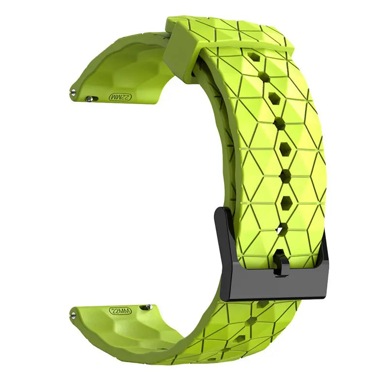 Polar Geometric Silicone Band with Black Buckle – Lime Green