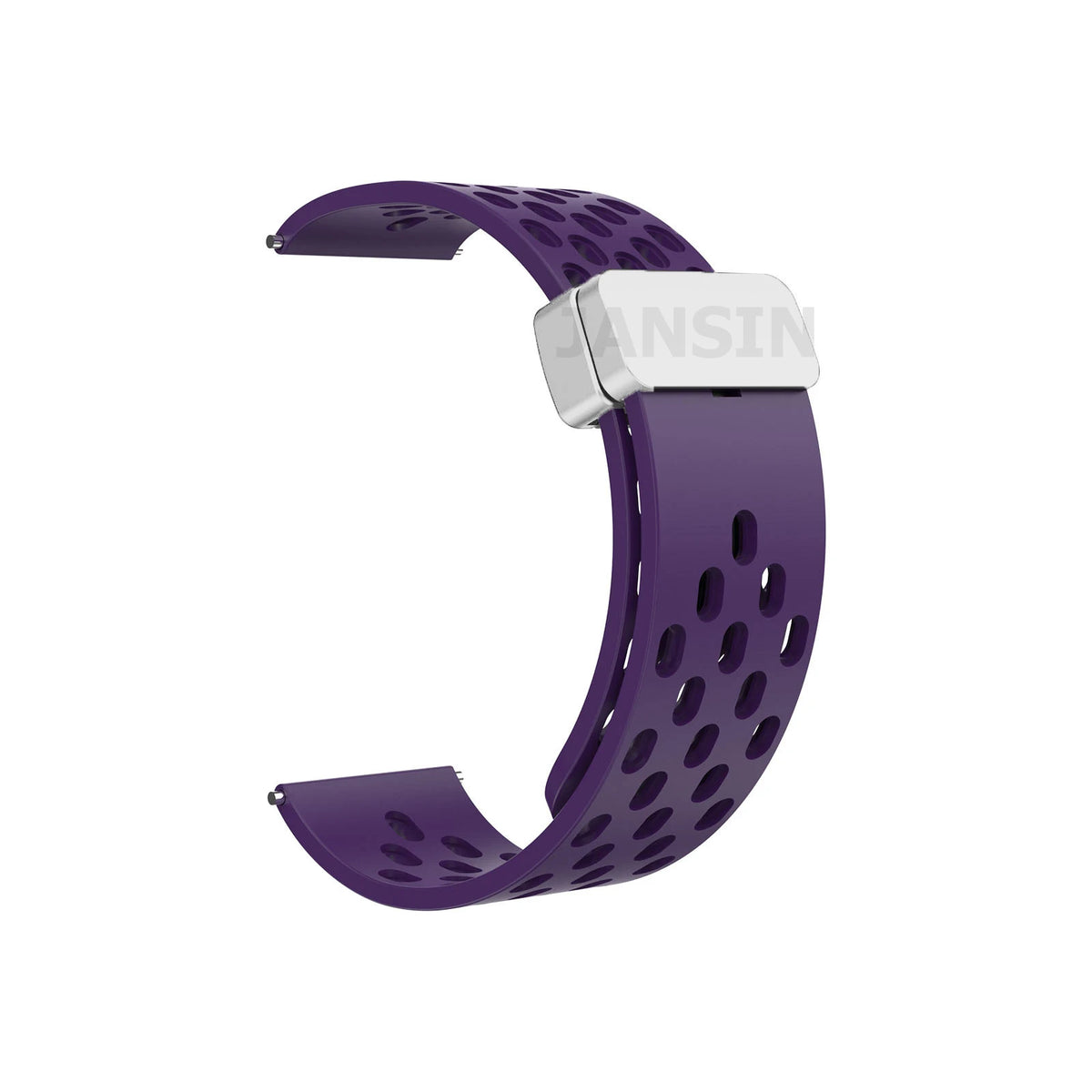 Motorola Moto Perforated Silicone Band with Magnetic Clasp — Deep Purple / Silver Clasp