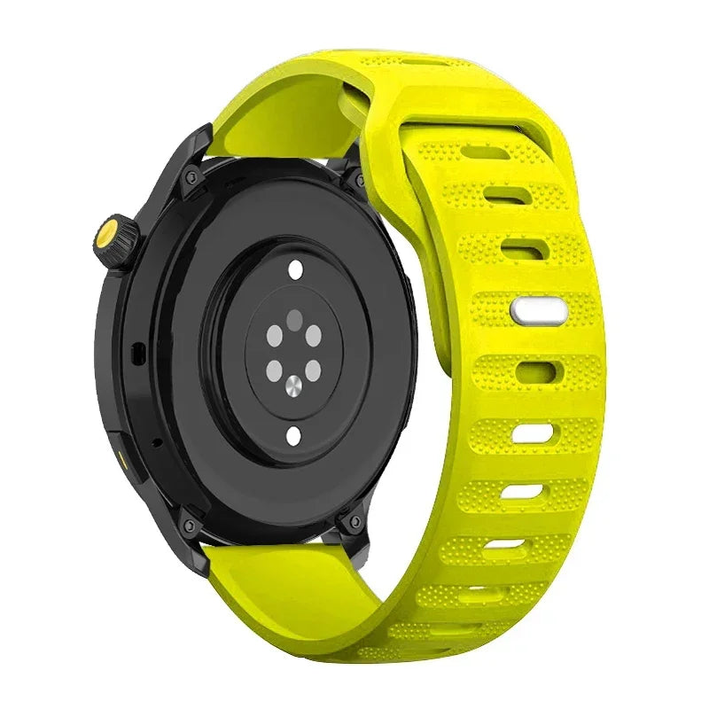 Textured Pin-and-Tuck Silicone Band for Polar – Neon Yellow Green