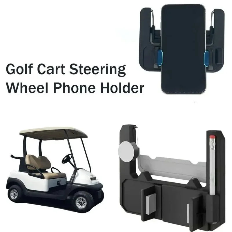 Golf Cart Steering Wheel Phone & Scorecard Holder