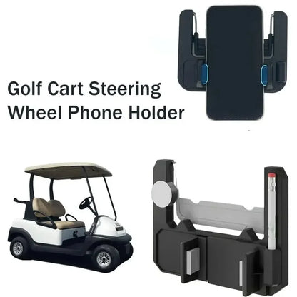 Golf Cart Steering Wheel Phone & Scorecard Holder