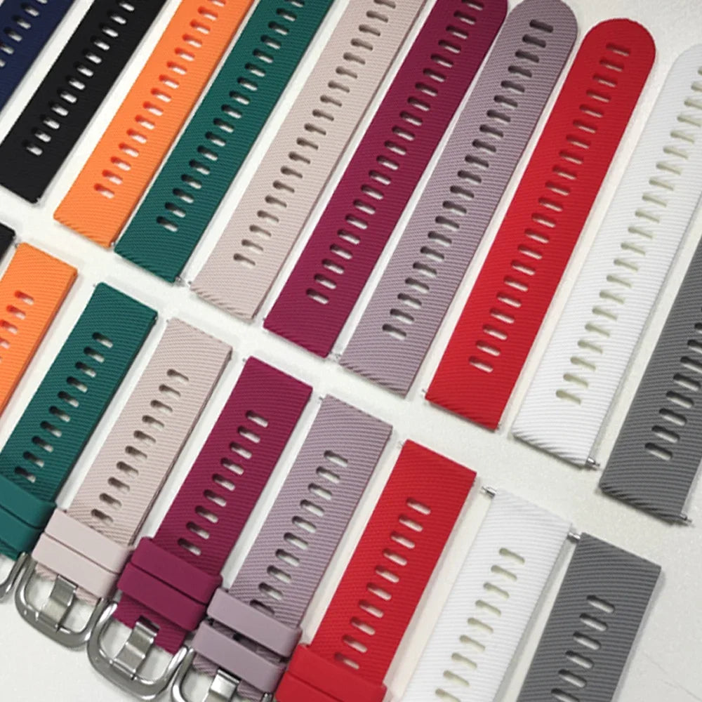 Polar Textured Silicone Band with Color and Buckle Options — Textured silicone color selection