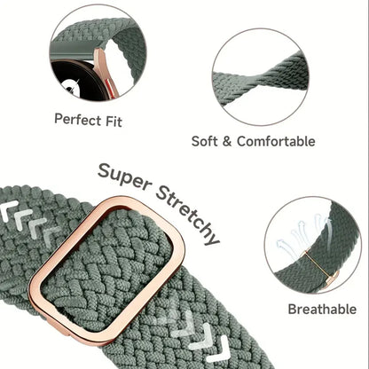 Braided Stretch Loop Band 3-Pack — braided loop with adjustable buckle