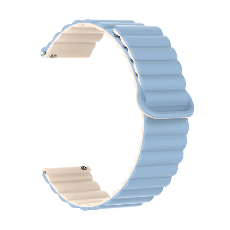 Polar Ribbed Magnetic Silicone Loop Band – Light Blue / Starlight